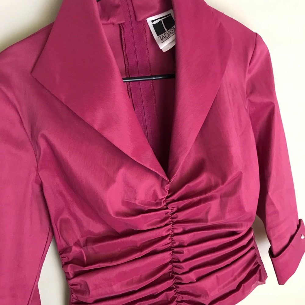 Tadashi taffeta evening blouse Christmas